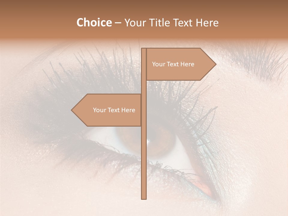 Beautiful Eyeshadows Cilia PowerPoint Template