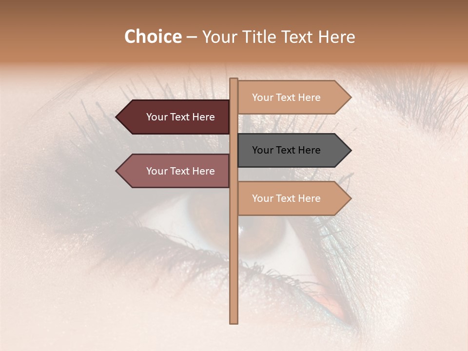 Beautiful Eyeshadows Cilia PowerPoint Template