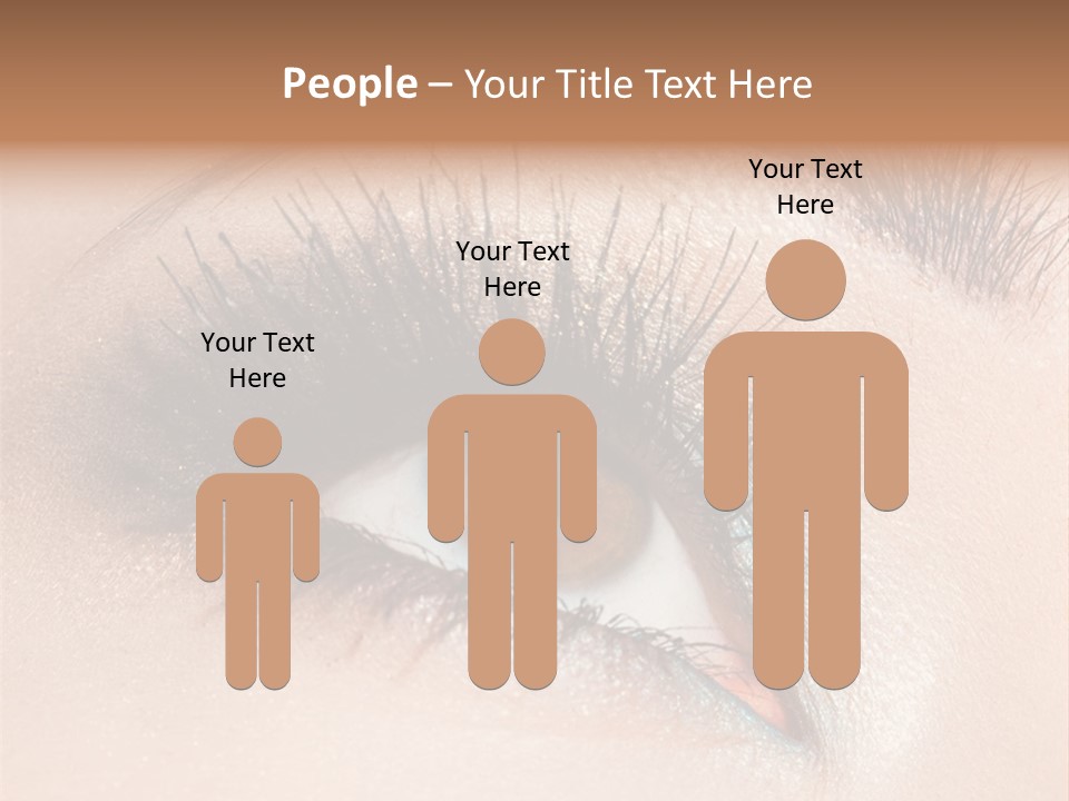 Beautiful Eyeshadows Cilia PowerPoint Template