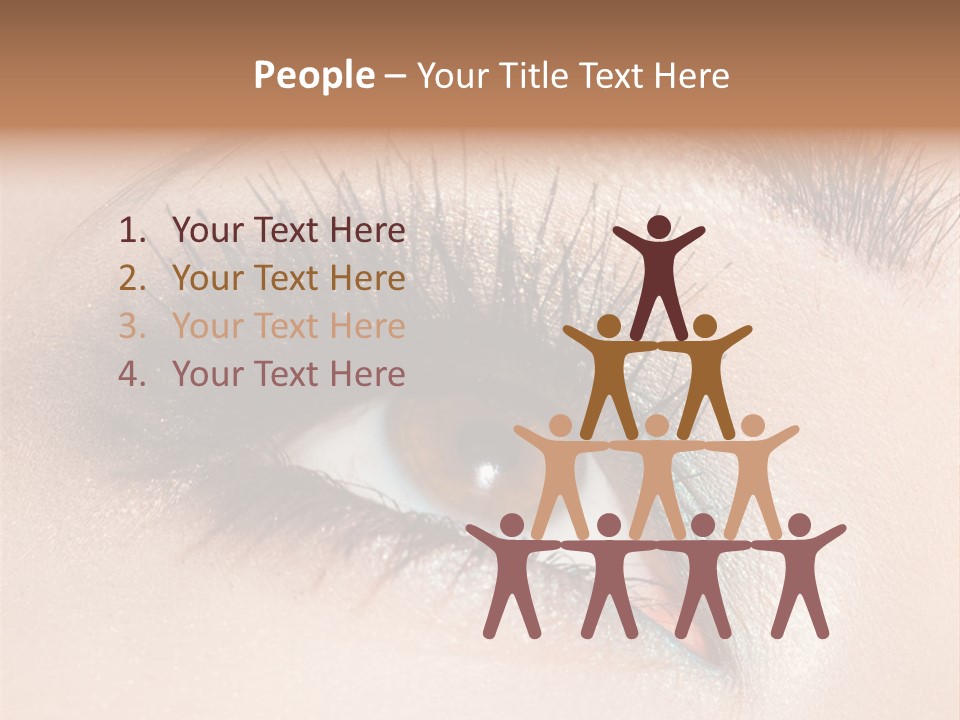 Beautiful Eyeshadows Cilia PowerPoint Template