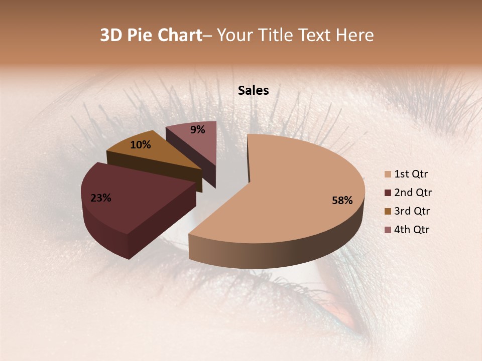 Beautiful Eyeshadows Cilia PowerPoint Template