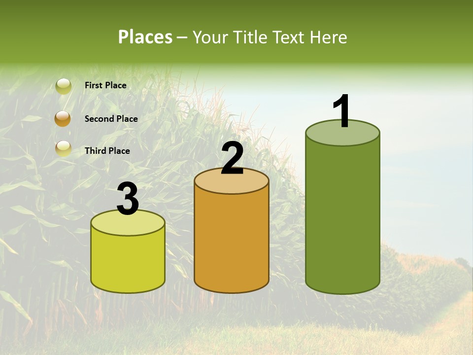 Blue Field White PowerPoint Template