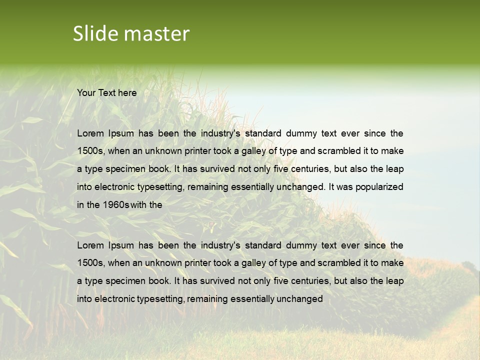 Blue Field White PowerPoint Template