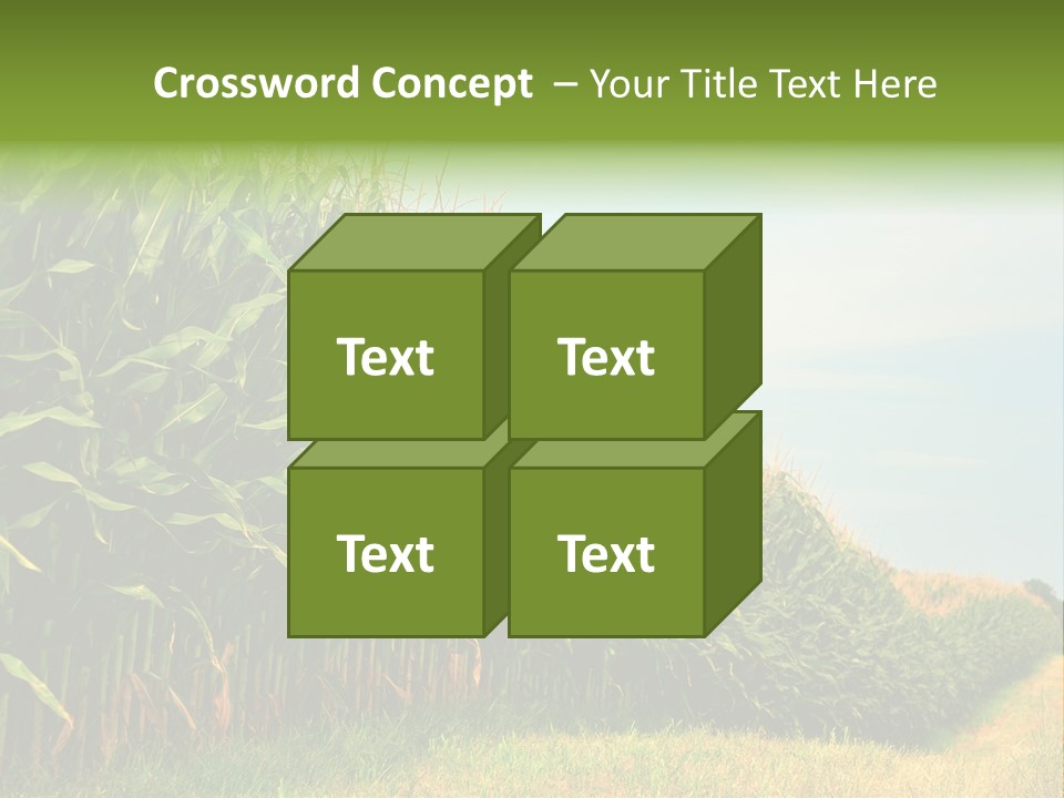 Blue Field White PowerPoint Template