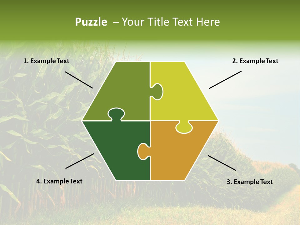 Blue Field White PowerPoint Template