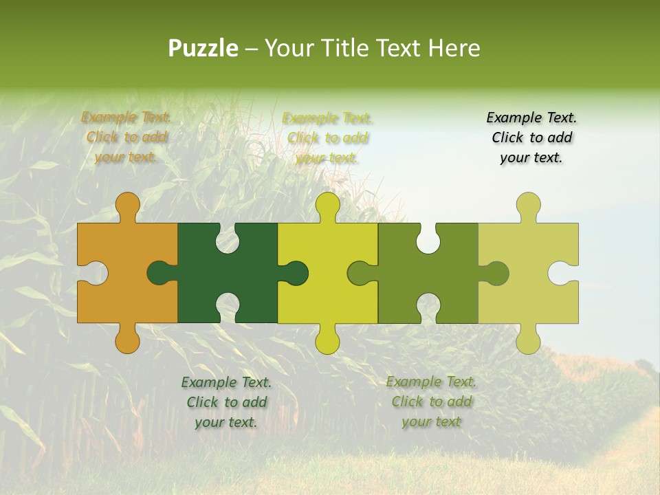 Blue Field White PowerPoint Template