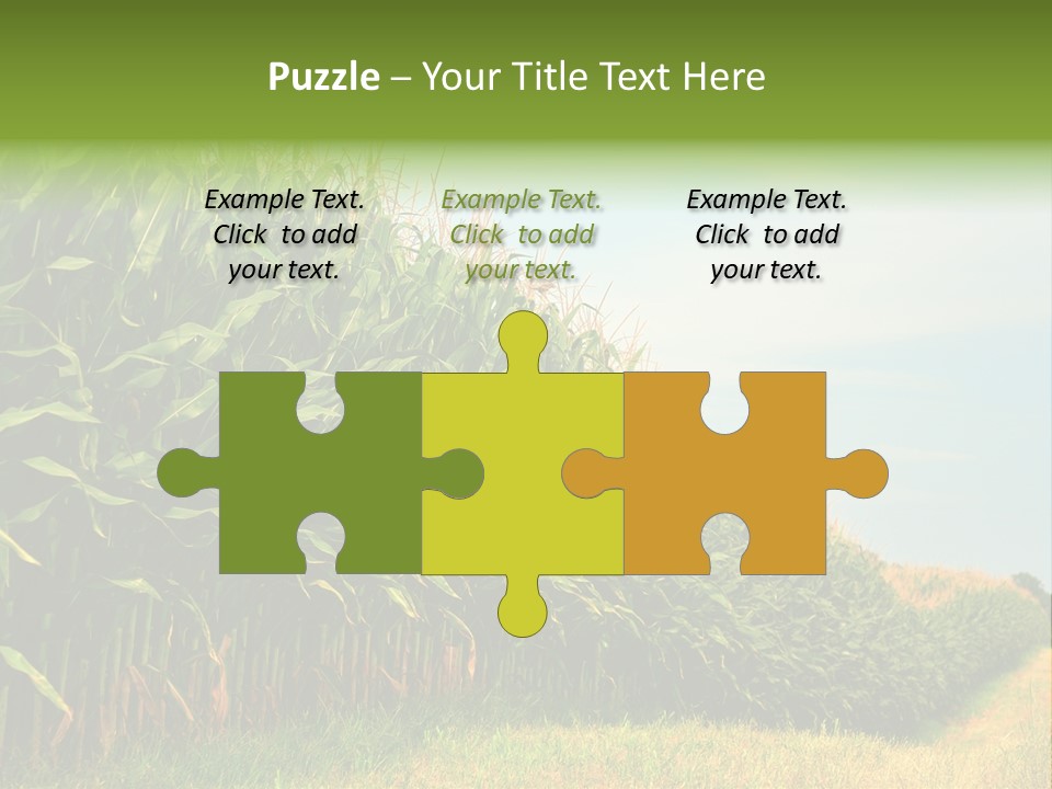 Blue Field White PowerPoint Template