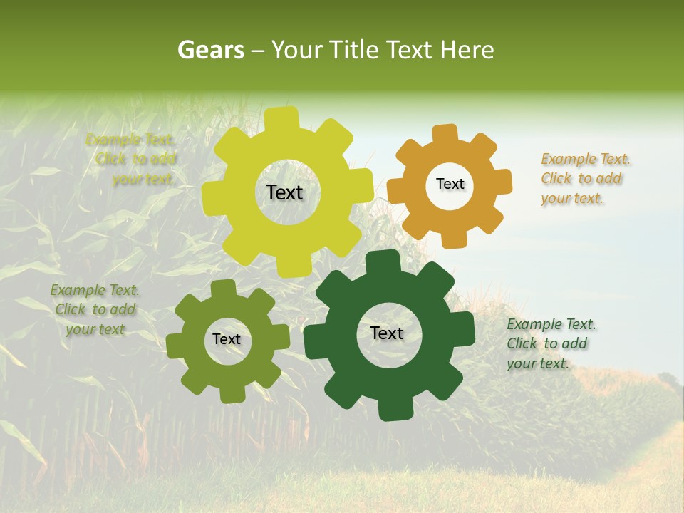 Blue Field White PowerPoint Template