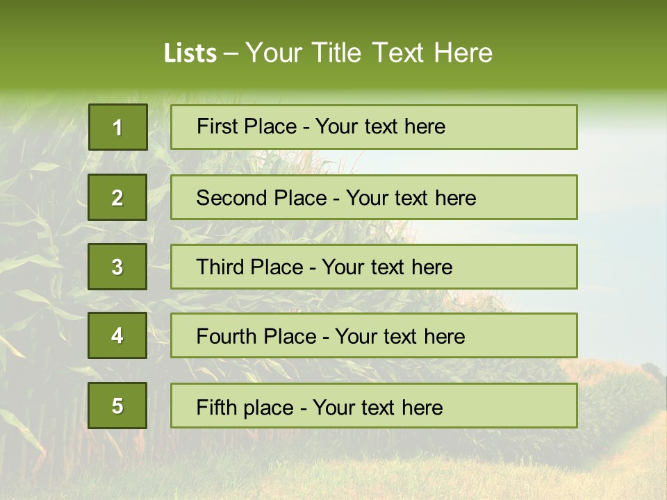 Blue Field White PowerPoint Template