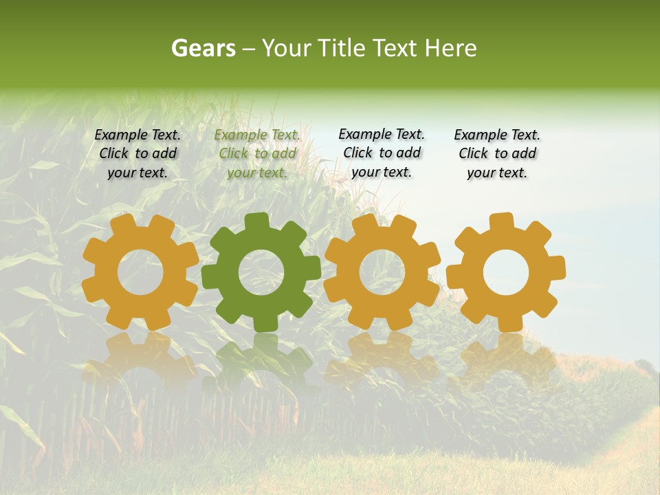 Blue Field White PowerPoint Template