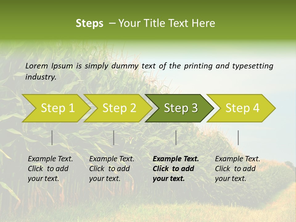 Blue Field White PowerPoint Template