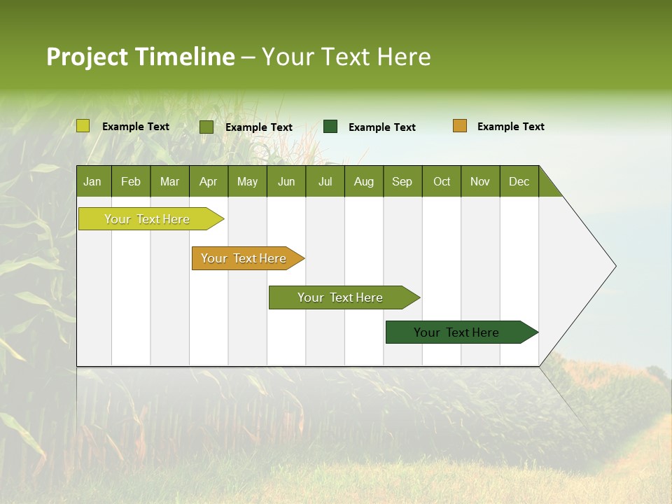 Blue Field White PowerPoint Template
