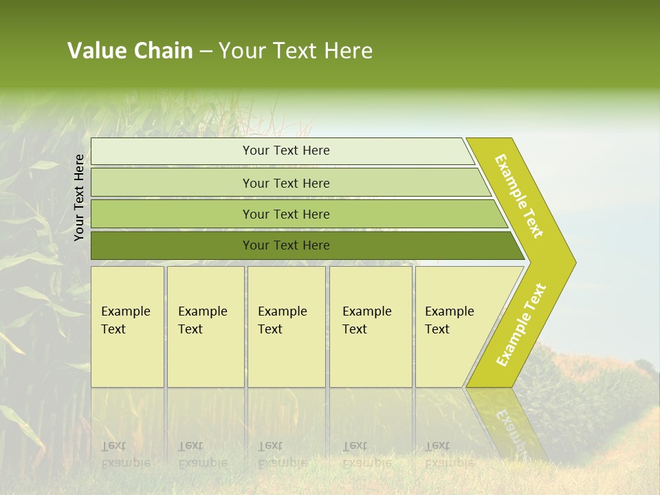 Blue Field White PowerPoint Template