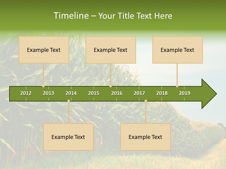 Blue Field White PowerPoint Template