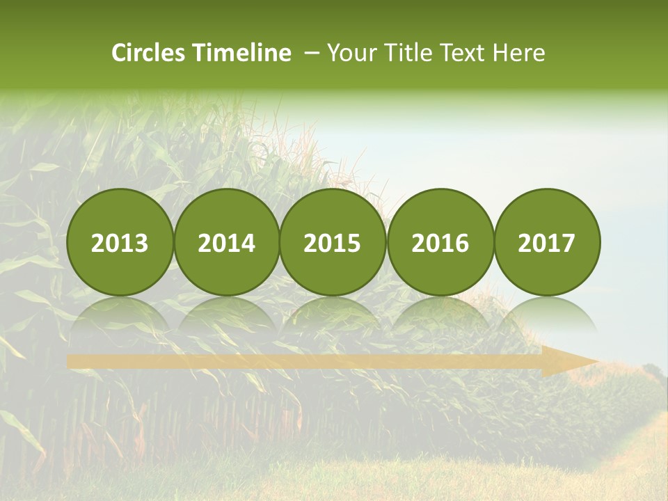 Blue Field White PowerPoint Template