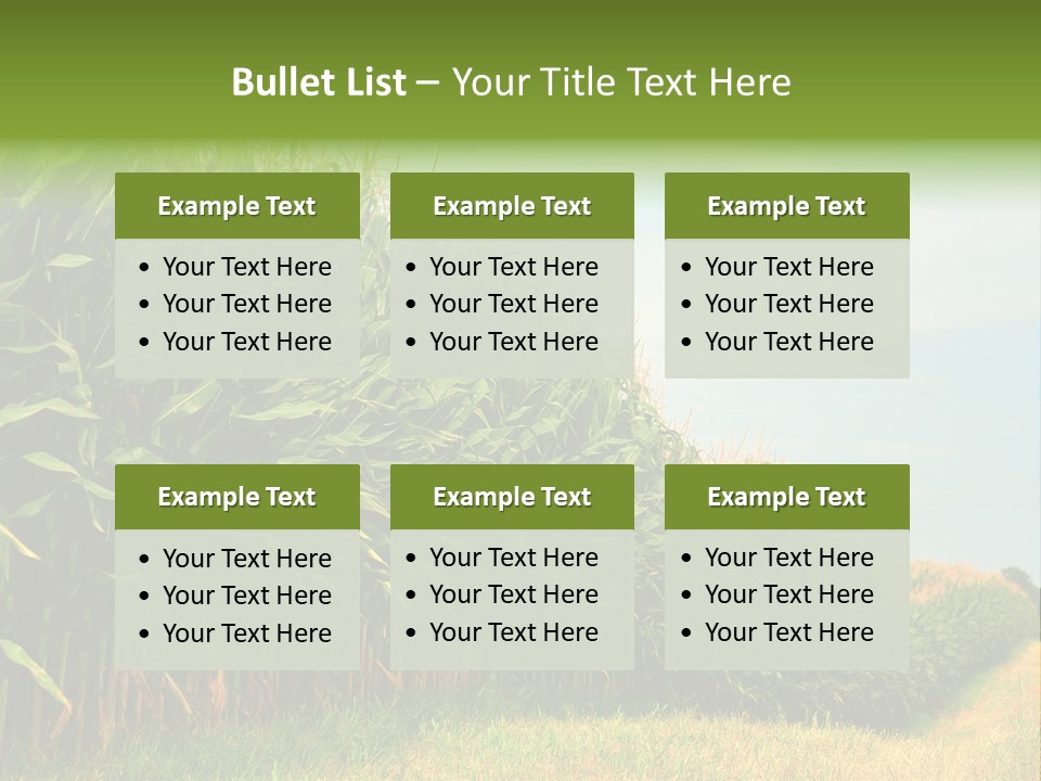 Blue Field White PowerPoint Template