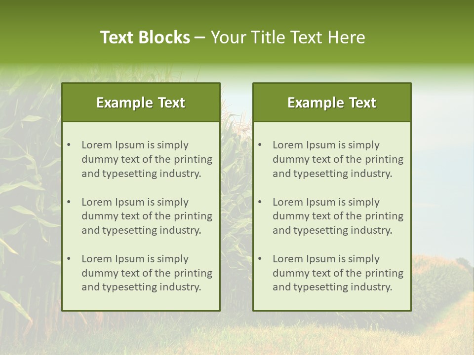 Blue Field White PowerPoint Template