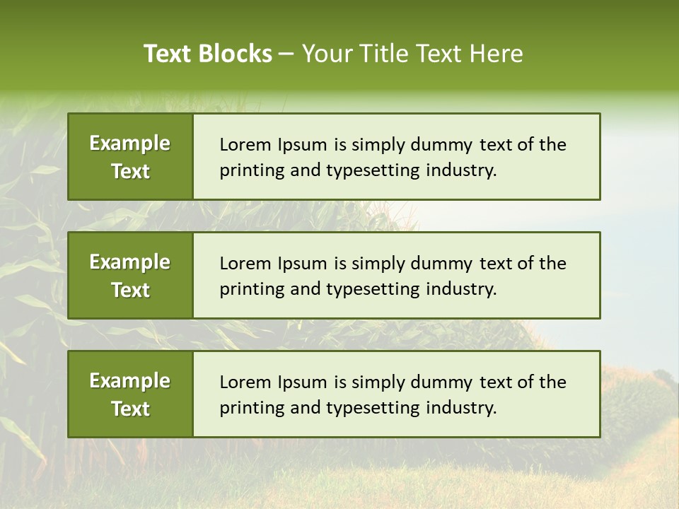 Blue Field White PowerPoint Template