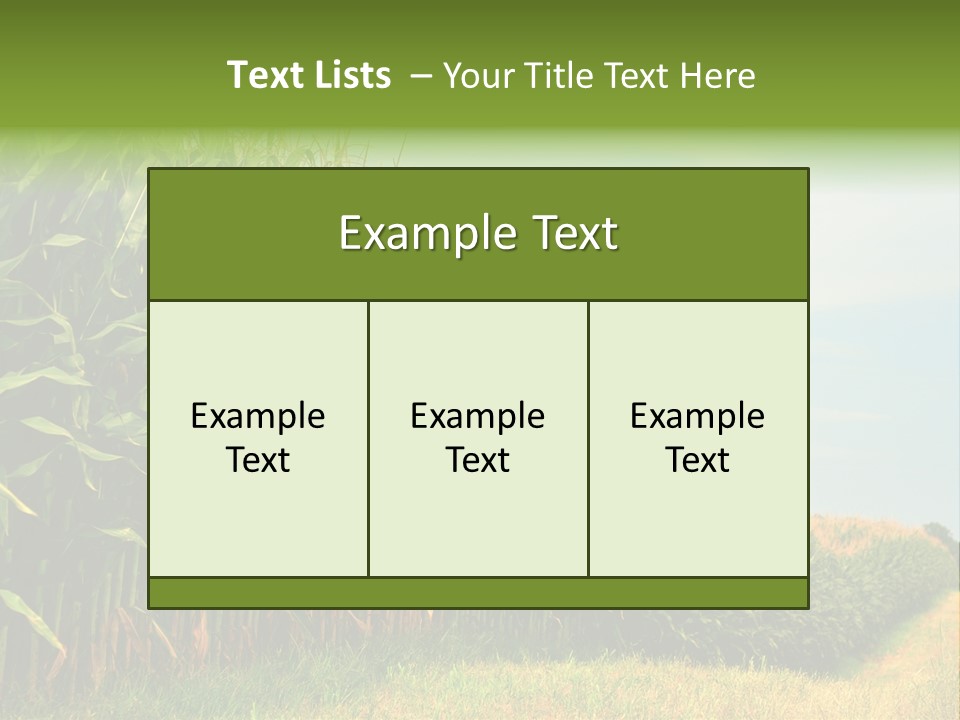 Blue Field White PowerPoint Template