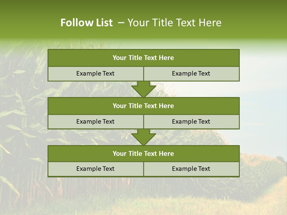 Blue Field White PowerPoint Template