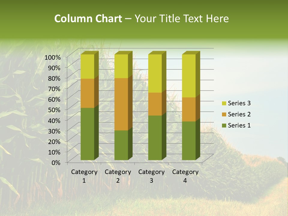 Blue Field White PowerPoint Template