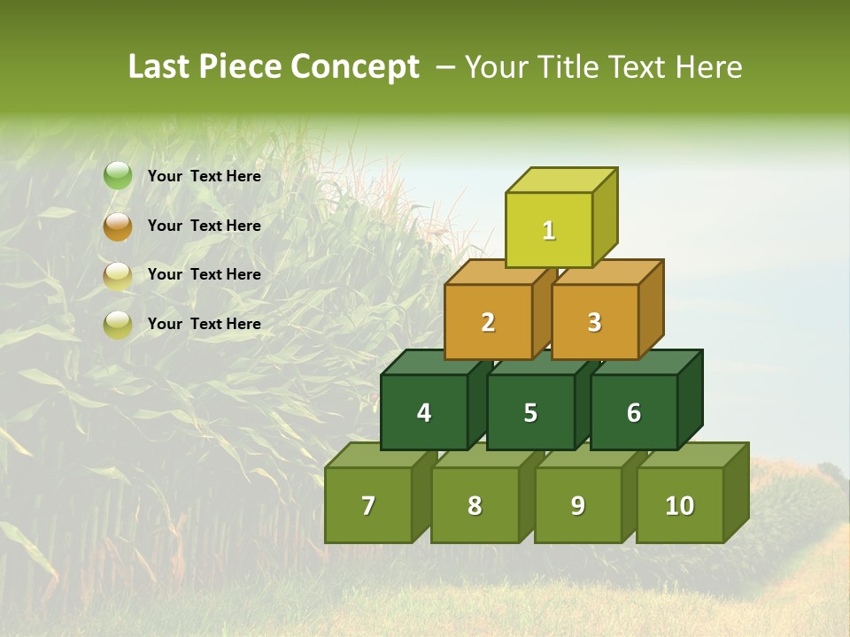 Blue Field White PowerPoint Template