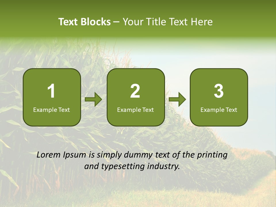 Blue Field White PowerPoint Template