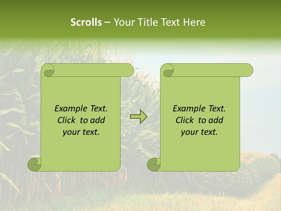 Blue Field White PowerPoint Template