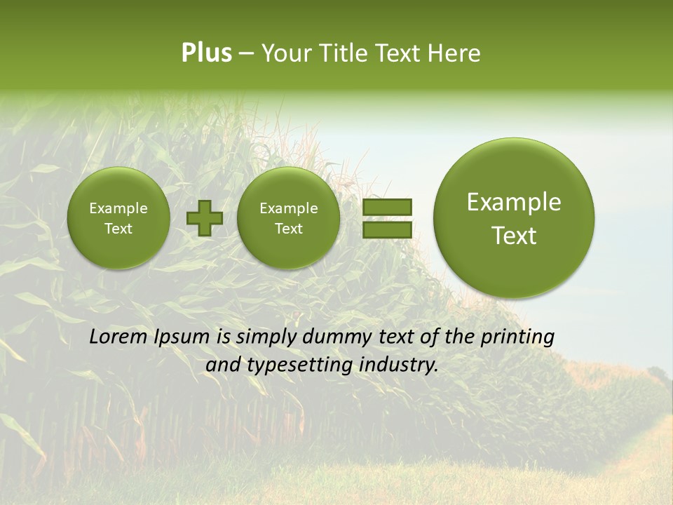 Blue Field White PowerPoint Template