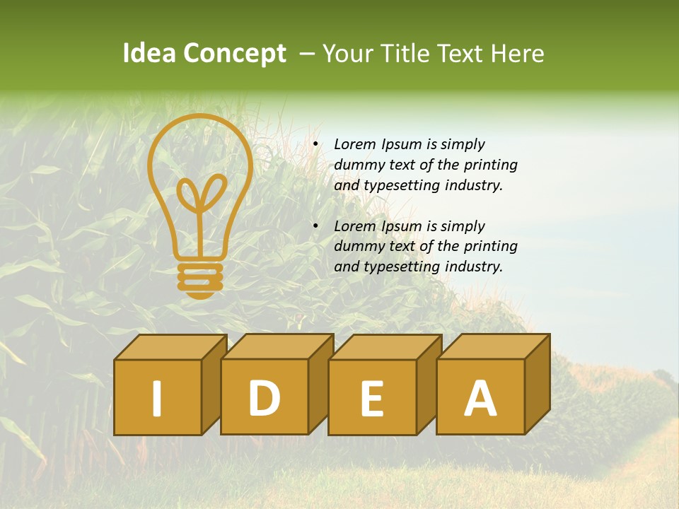 Blue Field White PowerPoint Template