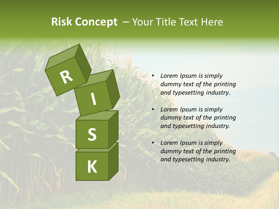 Blue Field White PowerPoint Template