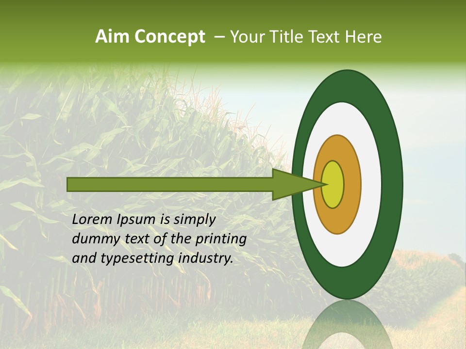 Blue Field White PowerPoint Template