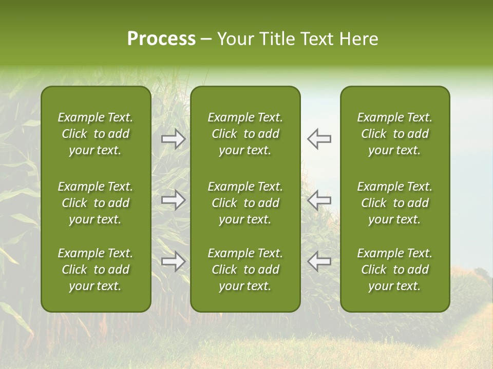 Blue Field White PowerPoint Template
