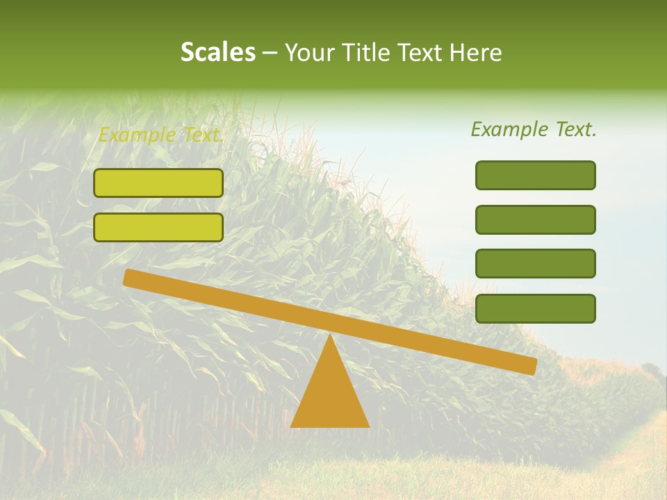 Blue Field White PowerPoint Template