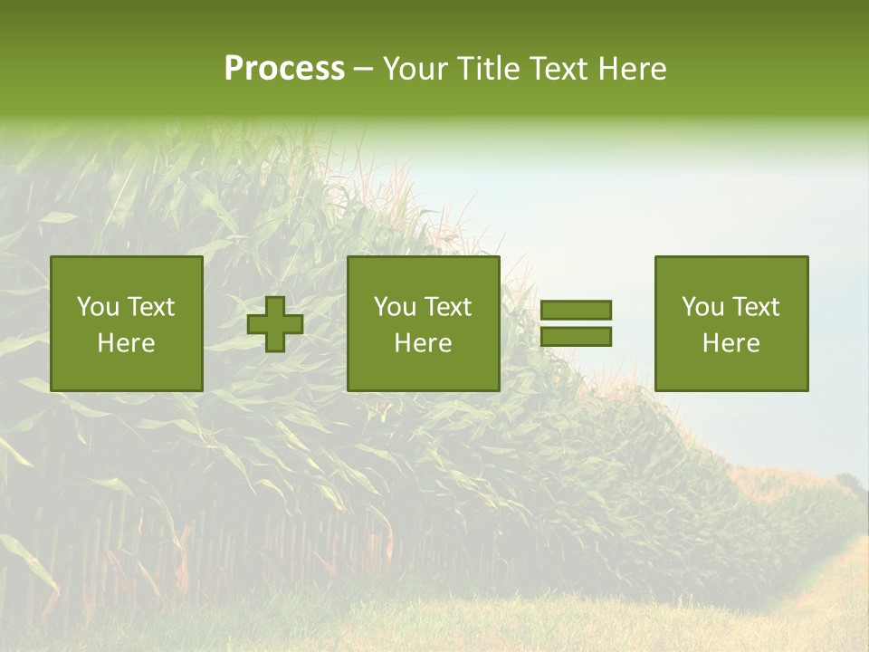 Blue Field White PowerPoint Template
