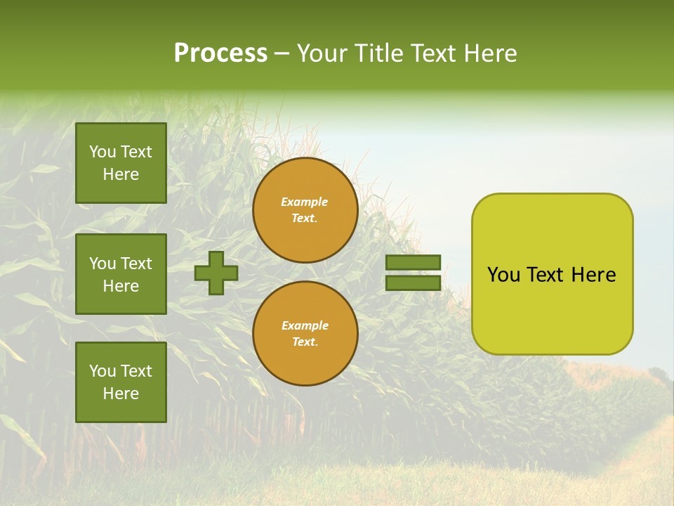 Blue Field White PowerPoint Template