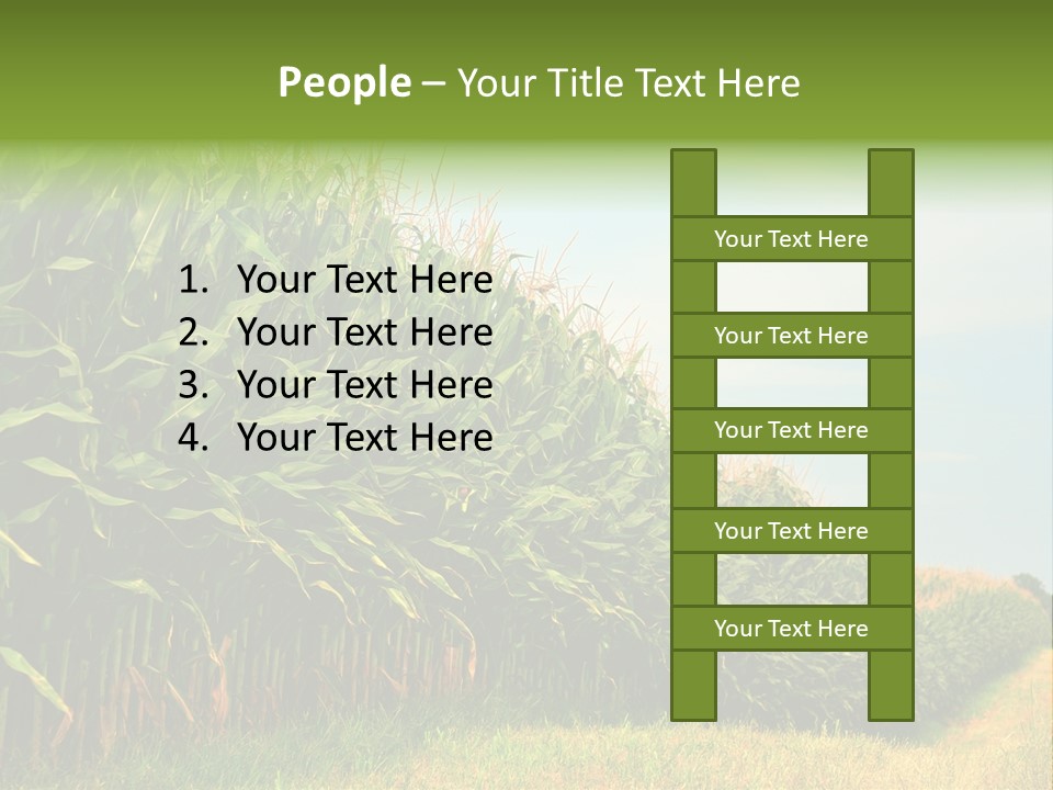 Blue Field White PowerPoint Template