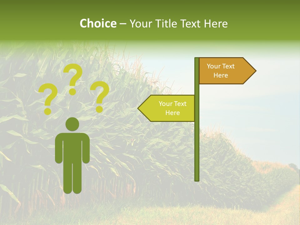 Blue Field White PowerPoint Template