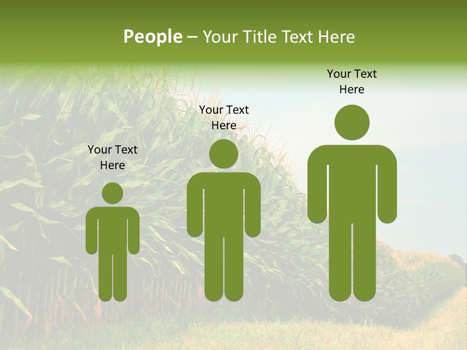 Blue Field White PowerPoint Template