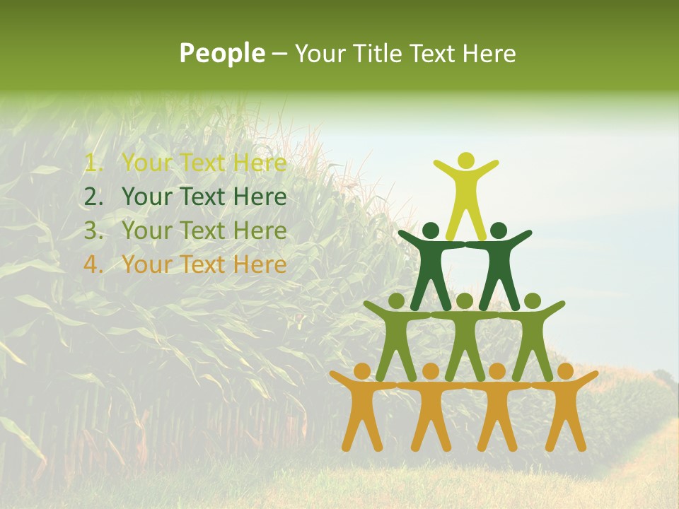 Blue Field White PowerPoint Template