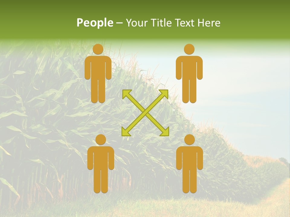 Blue Field White PowerPoint Template