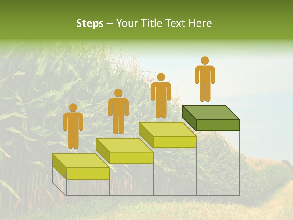 Blue Field White PowerPoint Template