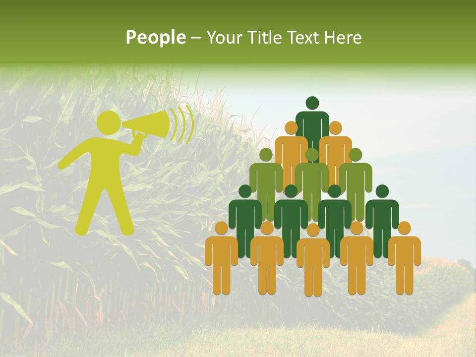 Blue Field White PowerPoint Template