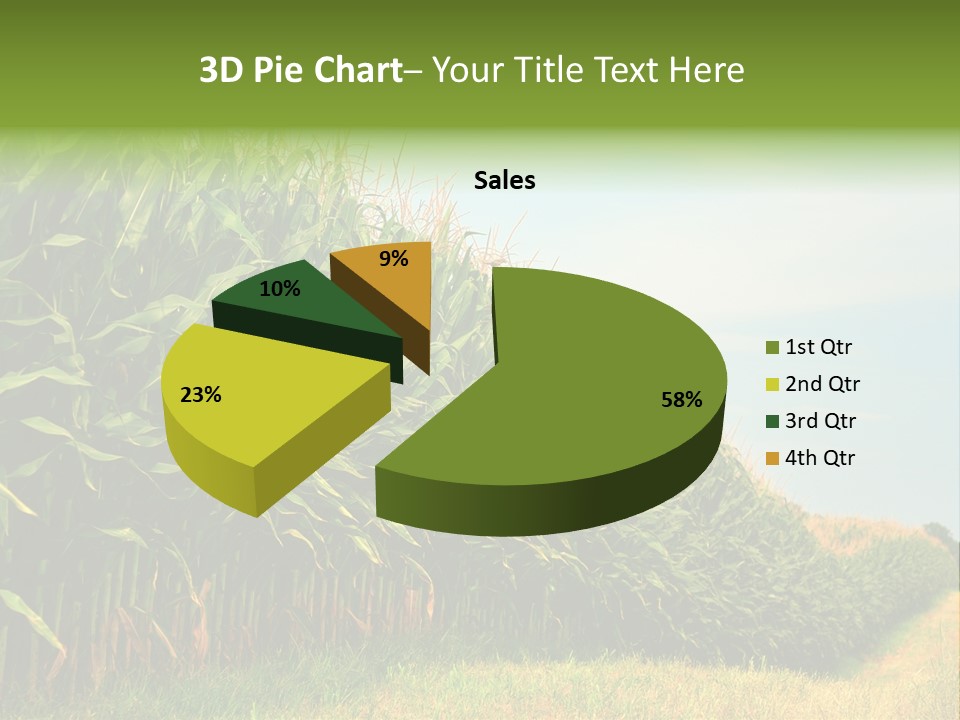 Blue Field White PowerPoint Template