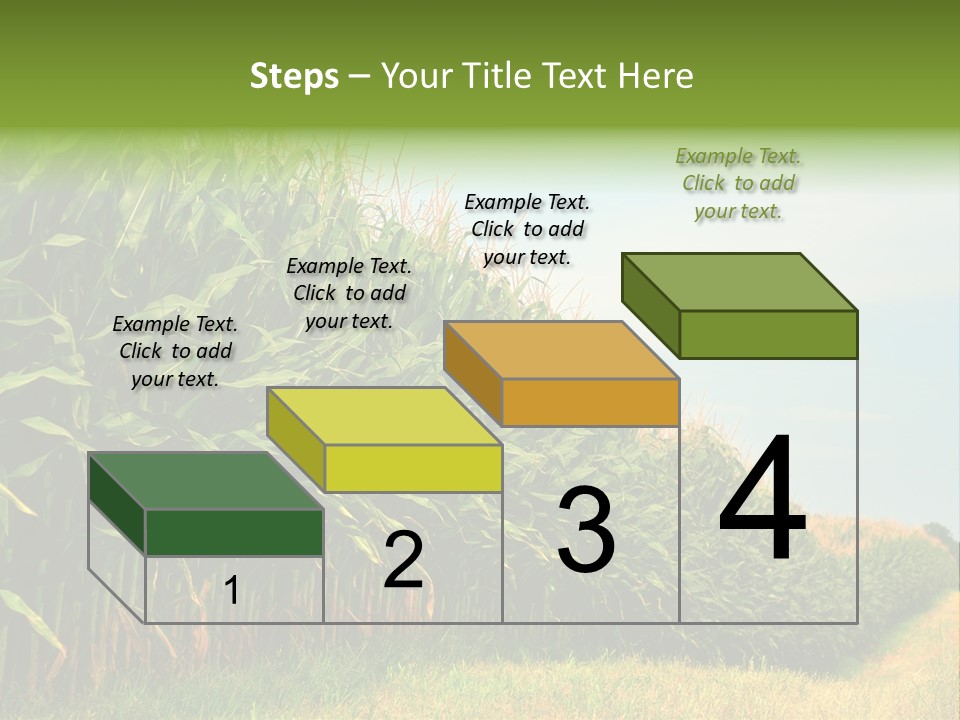 Blue Field White PowerPoint Template