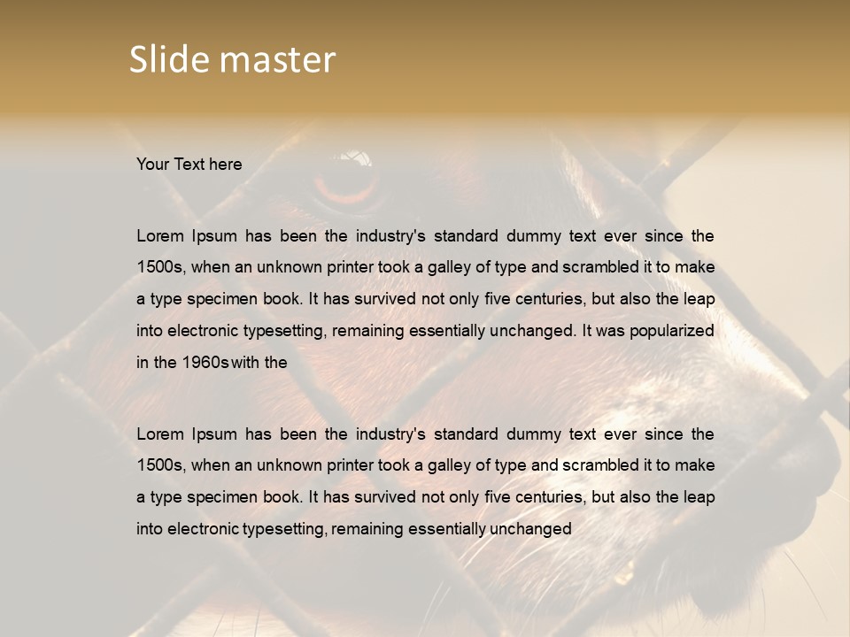 Fence Outdoor Canine PowerPoint Template