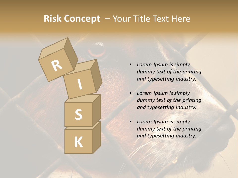 Fence Outdoor Canine PowerPoint Template