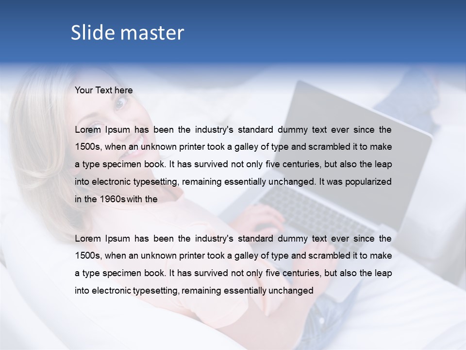 Notebook Web Female PowerPoint Template