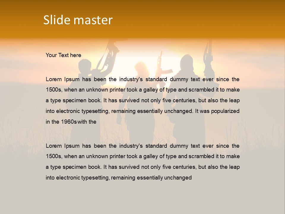 Terrorism Firearm Fighter PowerPoint Template