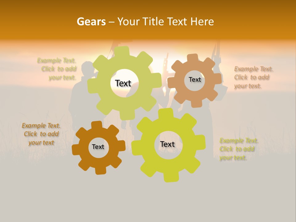 Terrorism Firearm Fighter PowerPoint Template